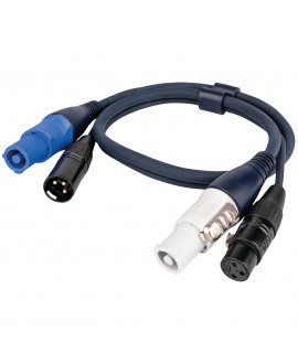 DAP FP17 Hybrid Cable - powerCON and 3-pin XLR - Audio / Power 0.75 m