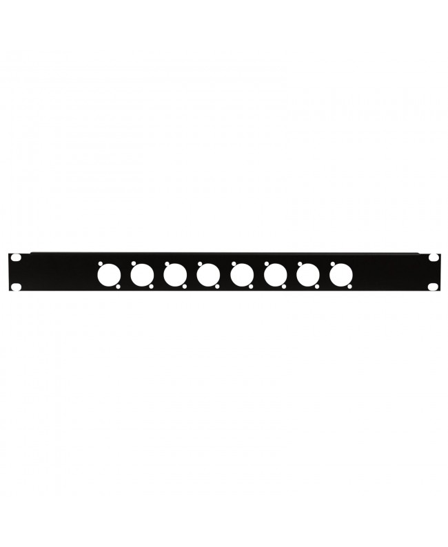 SHOWGEAR 19 Inch Connector Panel 1U, per connettore XLR a 8 poli (dimensione D) Pannelli