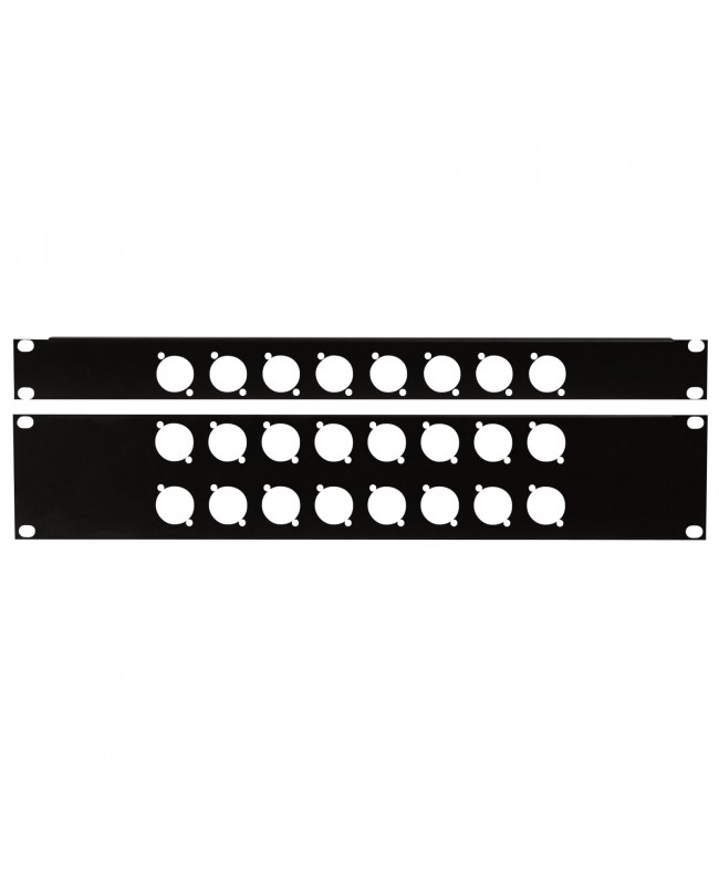 SHOWGEAR 19 Inch Connector Panel 1U, per connettore XLR a 8 poli (dimensione D) Pannelli