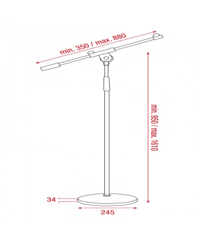 SHOWGEAR Supporto per microfono Supporti da pavimento
