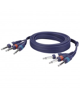 DAP FL21 - 3 mono Jack to 3 mono Jack 1.5 m Unbalanced Cables