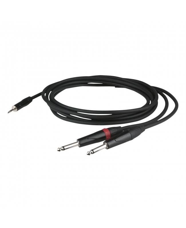 DAP FLX31 - stereo mini-jack to 2 mono Jack L/R 6 m - recessed jack body