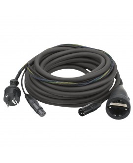 DAP FP09 - Schuko/XLR F - Schuko/XLR M - Audio / Power 15 m, Black