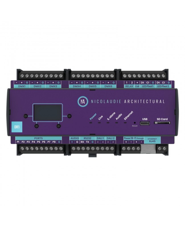 NICOLAUDIE ARCHITECTURAL DINA - DR1 DIN-rail-mounted, advanced lighting controller