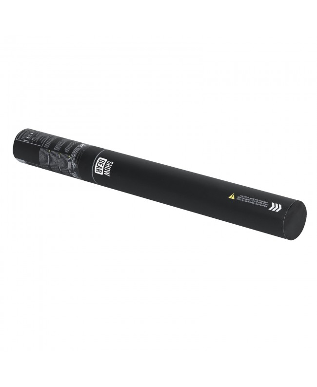 SHOWGEAR Handheld Streamer Cannon 50 cm, white, flameproof and biodegradable Cannons