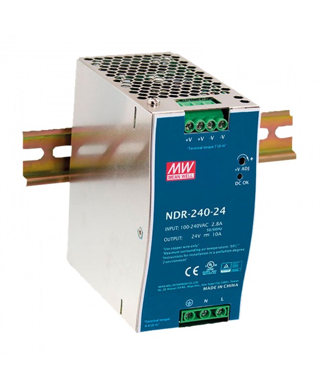 MEANWELL DIN Rail Power Supply - 240 W - 24 V DC Strip Trafos & Controller