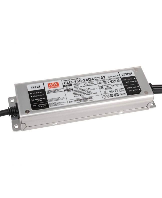 MEANWELL LED Power Supply - 150 W - 24 V DC Strip Trafos & Controller