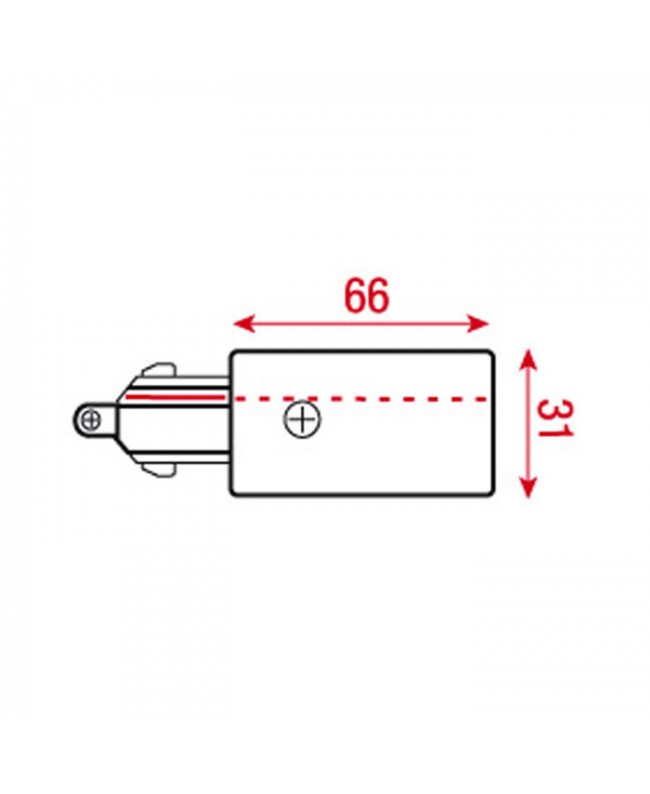 ARTECTA 3-Phase Right Feed-In Connector Black Schienenleuchten