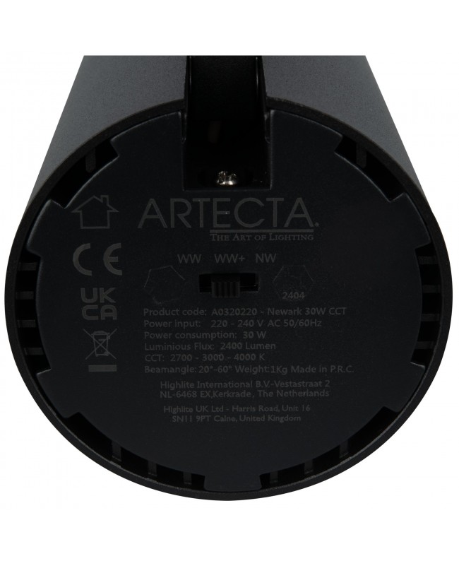 ARTECTA Newark Luce da binario 30 W CCT Faretti da binario