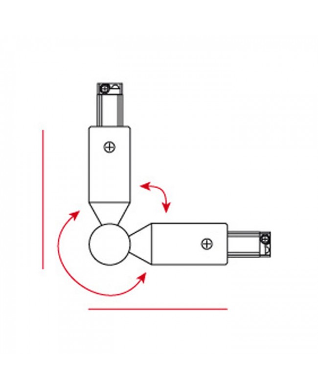 ARTECTA 3-Phase Corner Connector Black Schienenleuchten