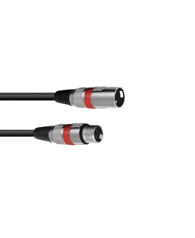 Omnitronic XLR Cable 3-pin 1m bk/rd Cavi per microfono & StarQuad