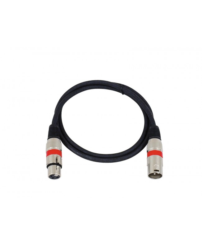 Omnitronic XLR Cable 3-pin 1m bk/rd Cavi per microfono & StarQuad