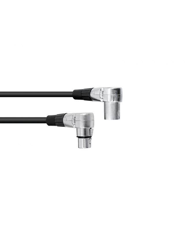 Omnitronic XLR Cable 3-pin 3m 90° bk Cavi per microfono & StarQuad