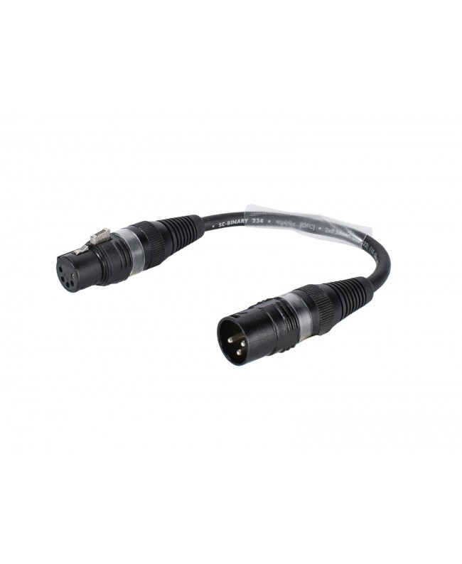 Sommer Cable Adapter Cable 3-pin XLR(M)/5-pin XLR(F) bk Cavi DMX