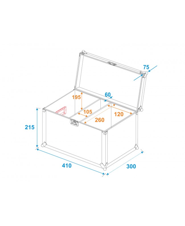 Roadinger Flightcase 2 x LED CBB-2 COB Bar