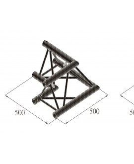 Alutruss TRILOCK S-PAC 21 2-way Corner 90° black
