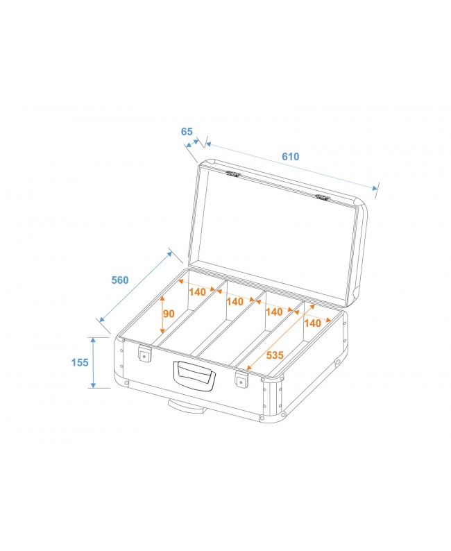 Roadinger CD Case, black, 200 CDs with Trolley Other Cases