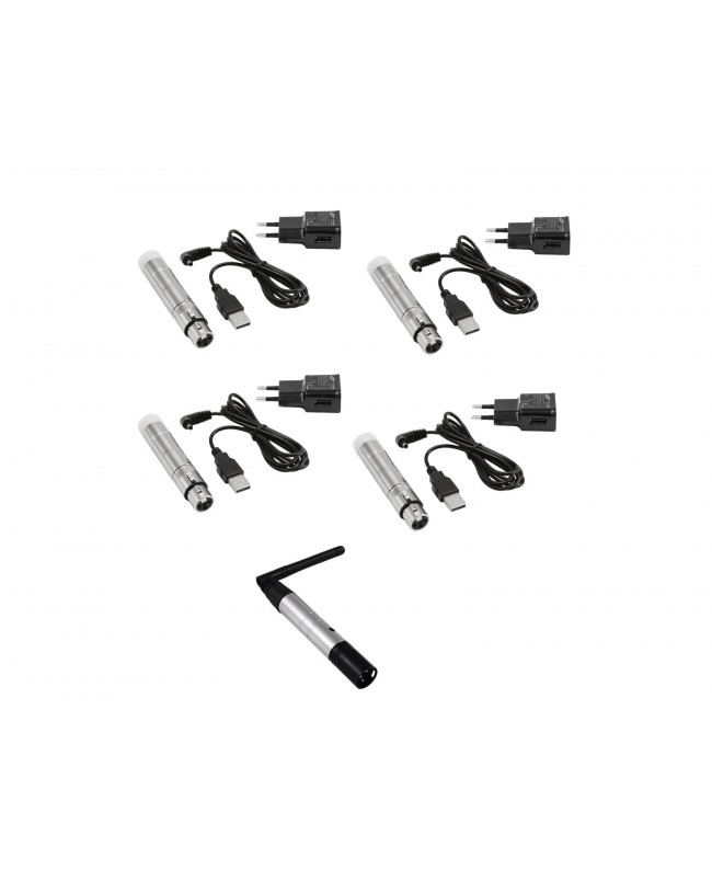 Eurolite Set QuickDMX 1x Transmitter + 4x AKKU Receiver