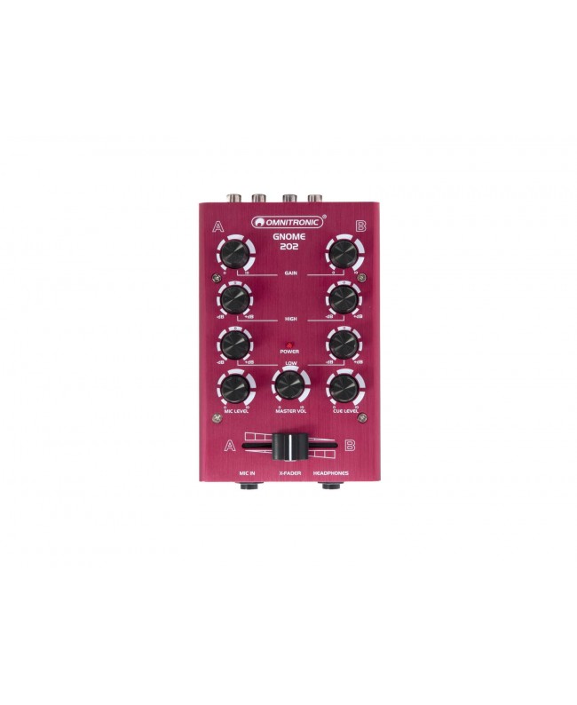 Omnitronic GNOME-202 Mini Mixer red