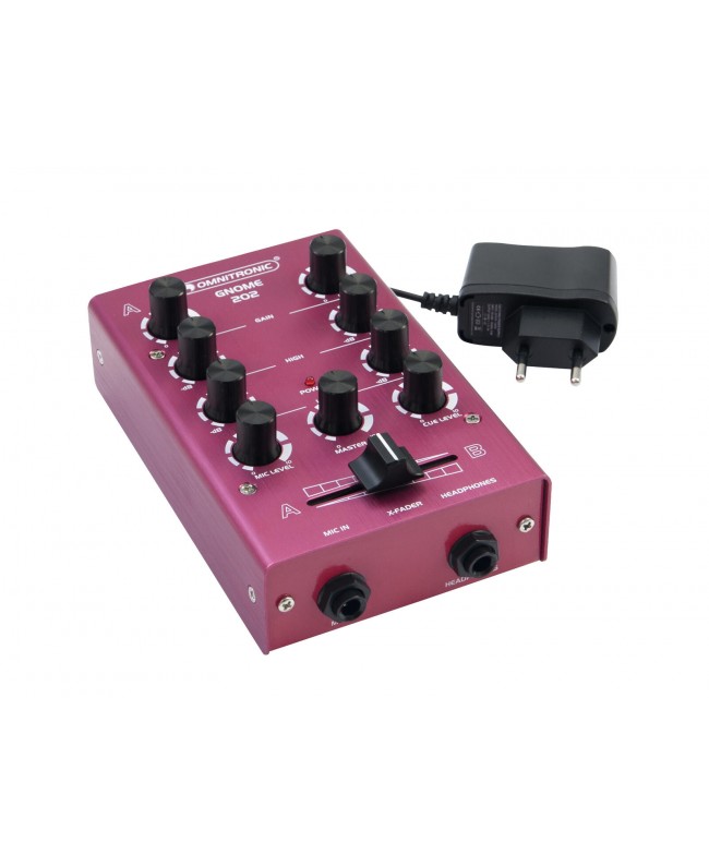 Omnitronic GNOME-202 Mini Mixer red