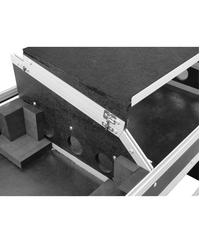 Roadinger Console Road Table 2xTT with Laptop Tray Console Cases