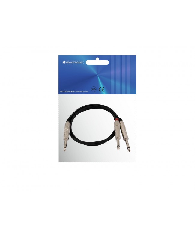 Omnitronic Adapter Cable Jack/2xJack 3m
