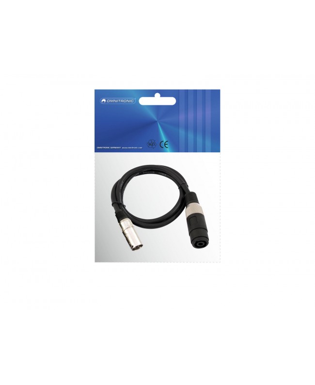 Omnitronic Adapter Cable Speaker(F)/XLR(M) 1m bk
