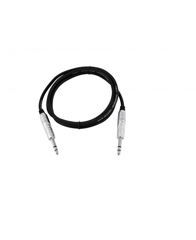 Omnitronic Jack Cable 6.3 stereo 1m bk ROAD