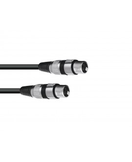 Omnitronic Adapterkabel XLR(F)/XLR(F) 0,2m sw