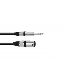 Omnitronic Adapter Cable XLR(M)/Jack stereo 0.2m bk Balanced Cables