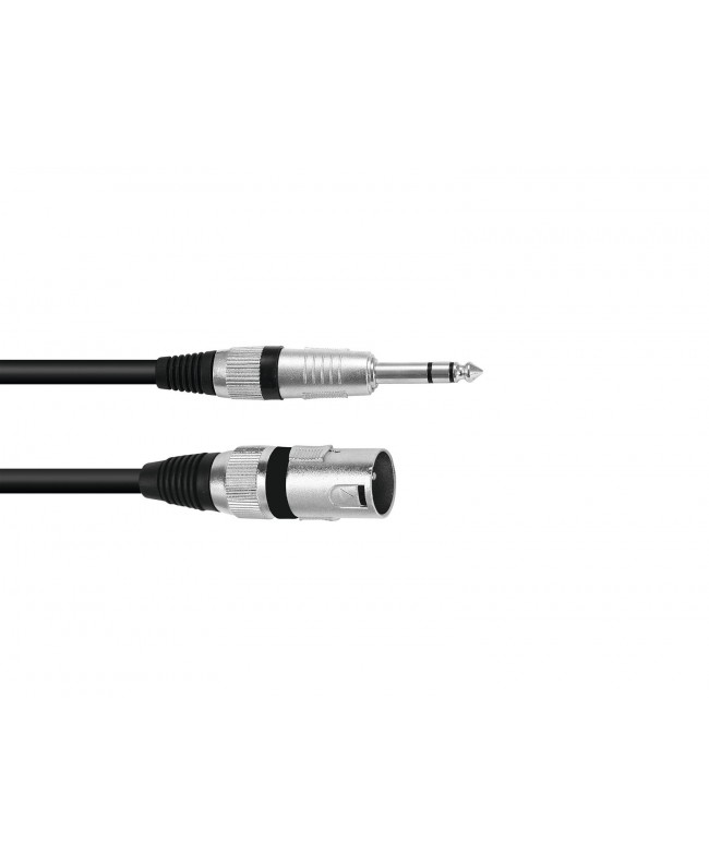 Omnitronic Adapter Cable XLR(M)/Jack stereo 0.2m bk