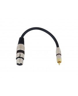 Omnitronic Adapterkabel XLR(F)/Cinch(M) 0,2m sw