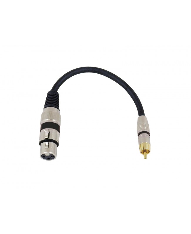 Omnitronic Adapterkabel XLR(F)/Cinch(M) 0,2m sw