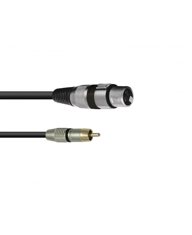 Omnitronic Adapter Cable XLR(F)/RCA(M) 0.2m bk