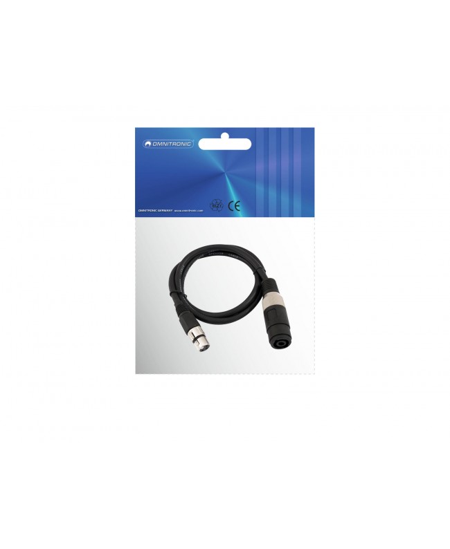 Omnitronic Adapter Cable Speaker(F)/XLR(F) 1m bk