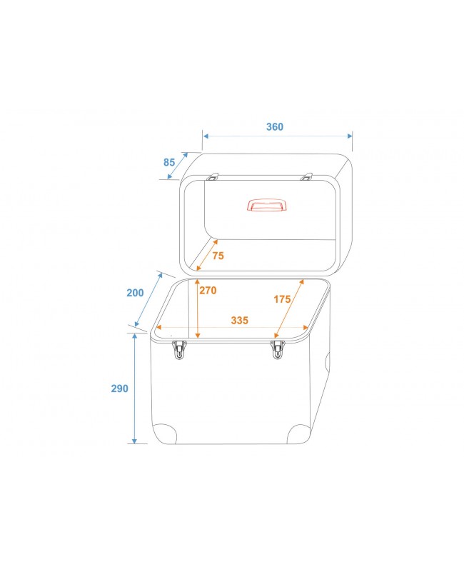 Roadinger Platten-Case ALU Battle/Booking, abgerundet Verschiedene Cases