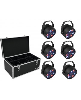 Eurolite Set 6x LED PARty Spot + Case TDV-1 Effetti LED