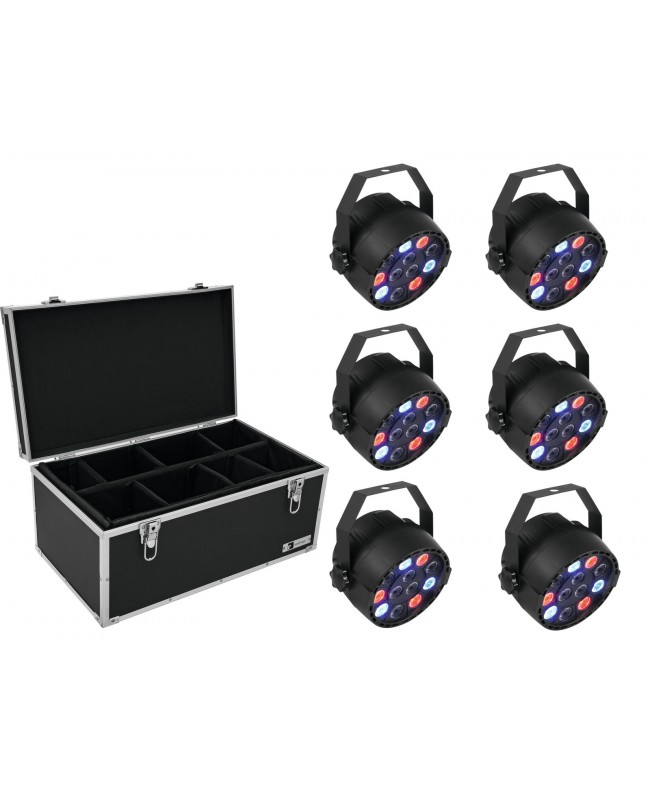 Eurolite Set 6x LED PARty Spot + Case TDV-1 LED Effects