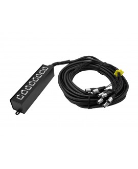 Omnitronic Multicore Stagebox MUS-820 8IN 20m Stagebox con cavo