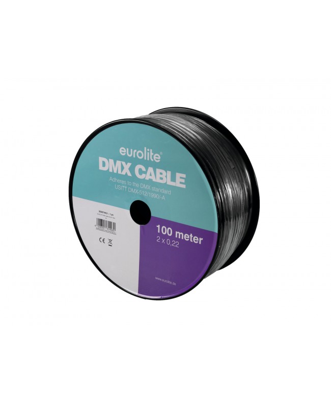 Eurolite DMX Cable 2x0.22 100m bk Cavi DMX