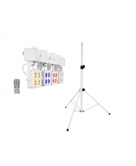 Eurolite Set LED KLS-180 white + BS-2 EU Loudspeaker Stand white Effetti LED