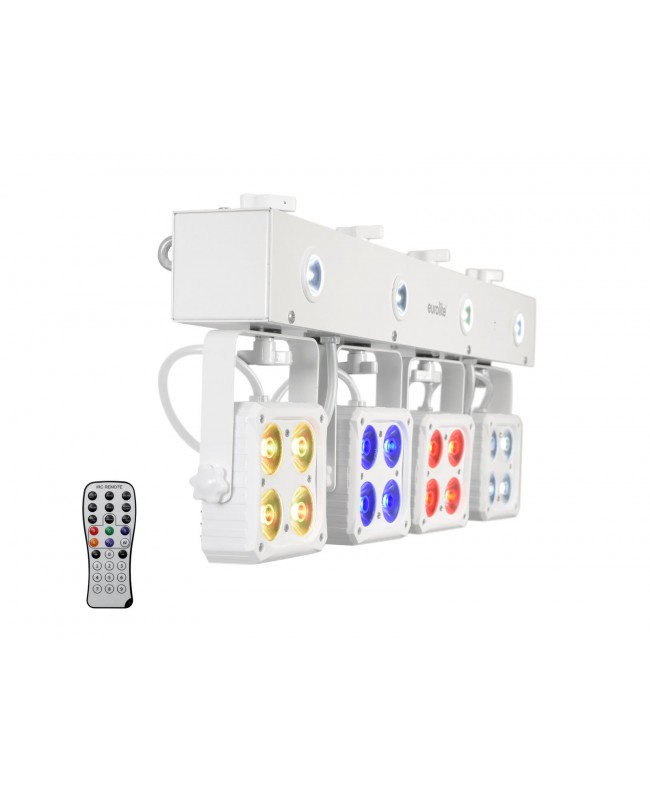 Eurolite Set LED KLS-180 white + BS-2 EU Loudspeaker Stand white Effetti LED