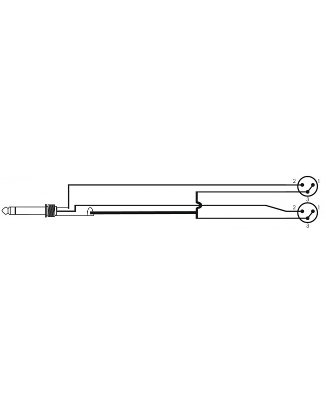 Omnitronic Adapter Cable 3.5 Jack/2xXLR(M) 3m bk