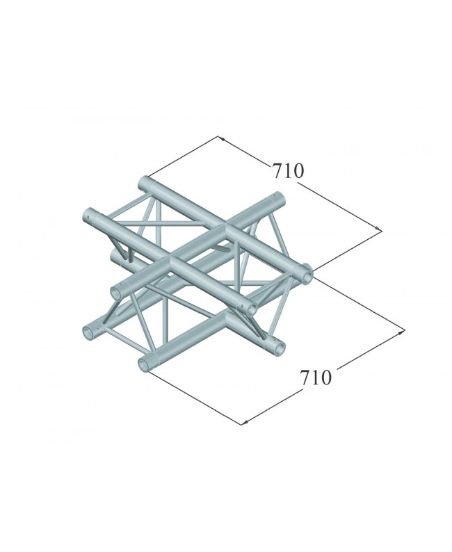 Alutruss TRILOCK 6082AC-41 SU 4-way Cross Pro-30 a sezione triangolare