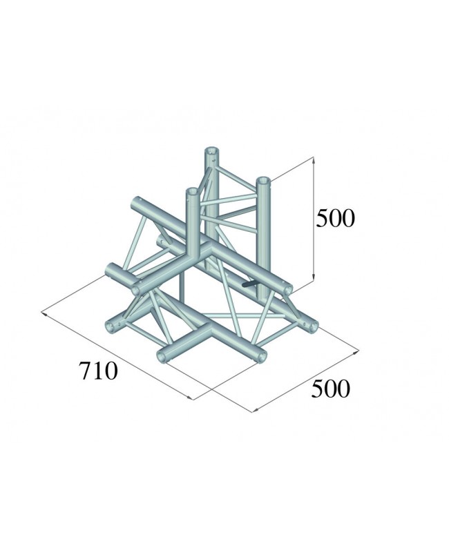 Alutruss TRILOCK 6082AT-42 4-way Piece \/ Pro-30 a sezione triangolare