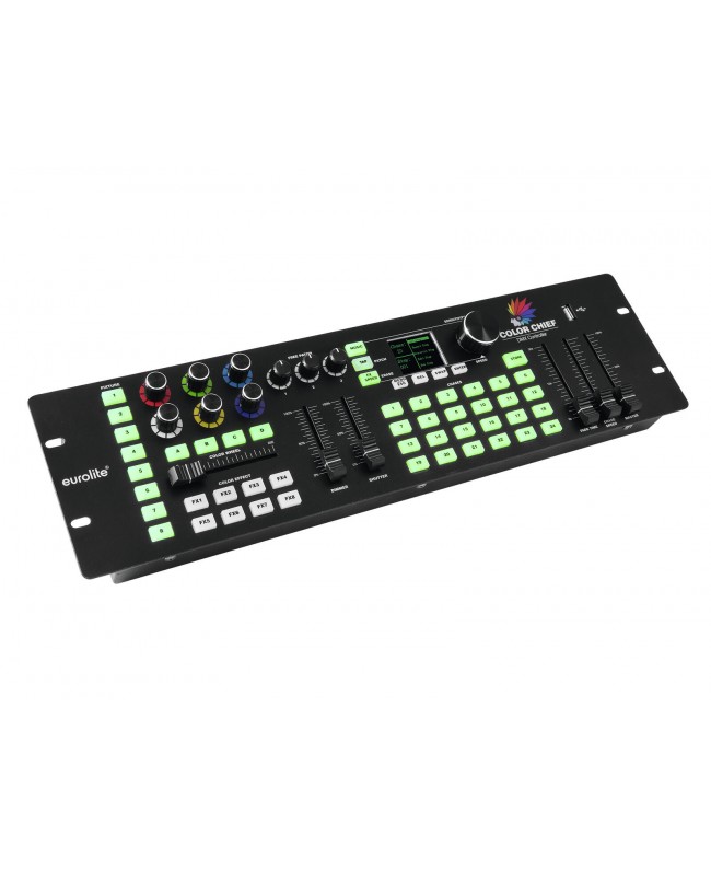 Eurolite Set 2x LED KLS-180 + 2x LED WF-40 + DMX LED Color Chief Controller Effetti LED