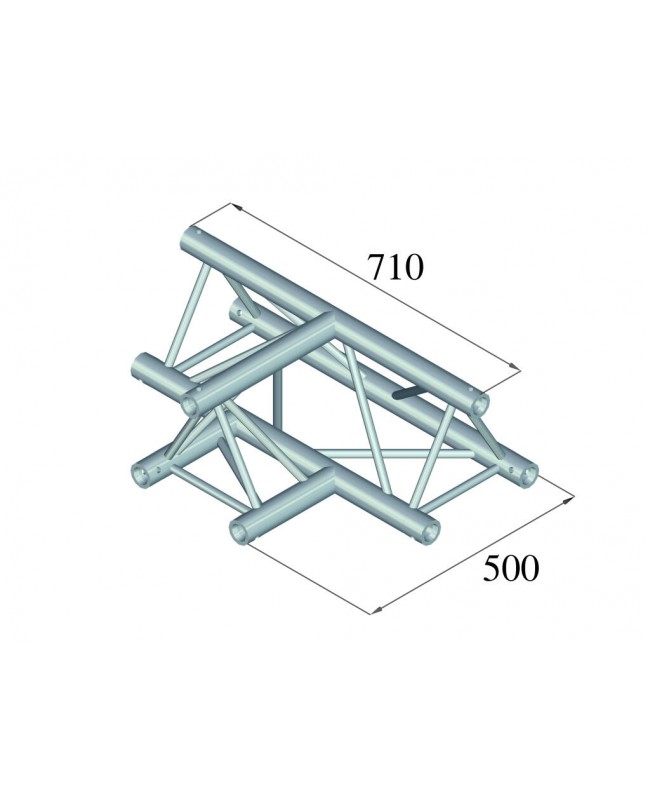 Alutruss TRILOCK 6082AT-36 3-way T-Piece Pro-30 a sezione triangolare