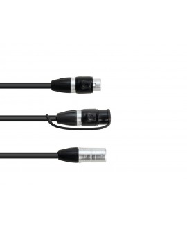 Eurolite Adapter Cable DMX IP XLR 3-pin(m)/2xIP XLR 3-pin(f)