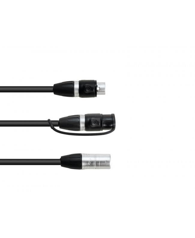 Eurolite Adapterkabel DMX IP XLR 3pol(M)/2xIP XLR 3pol(F)