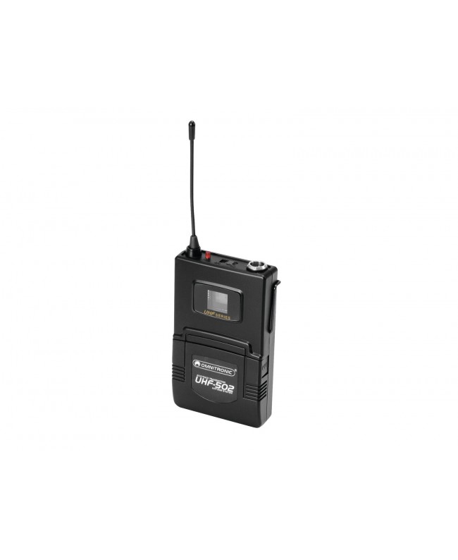 Omnitronic UHF-502 Bodypack incl. 823-832MHz Lavalier (CH B orange) Transmitters
